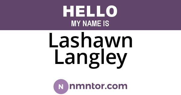 Lashawn Langley