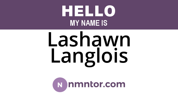 Lashawn Langlois