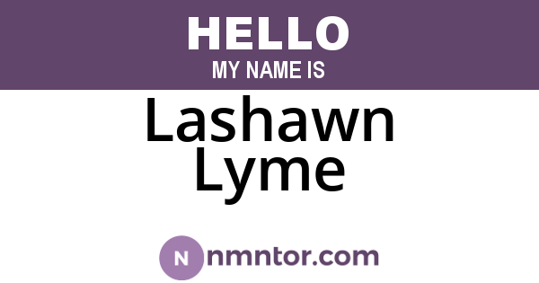 Lashawn Lyme