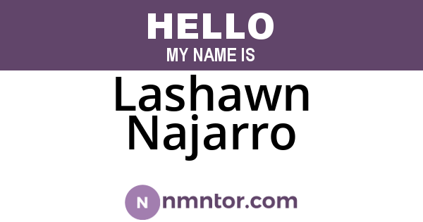 Lashawn Najarro