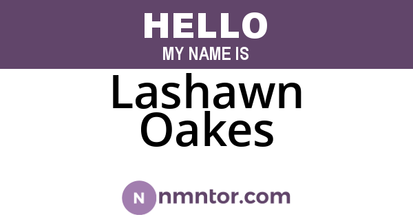 Lashawn Oakes