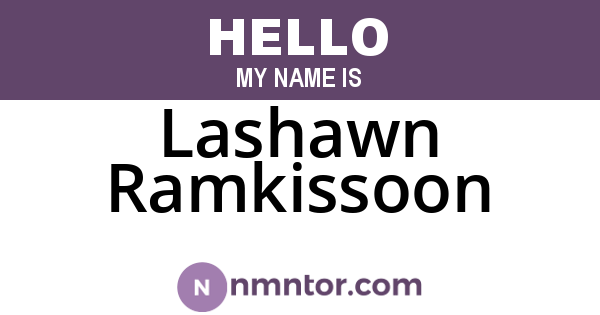 Lashawn Ramkissoon