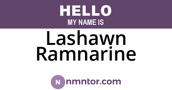 Lashawn Ramnarine