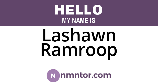 Lashawn Ramroop