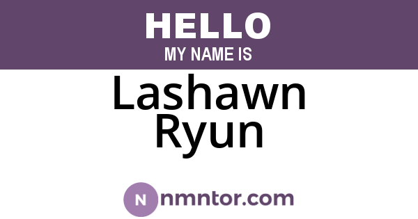 Lashawn Ryun