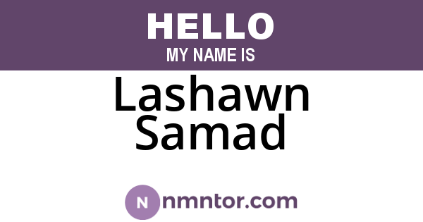 Lashawn Samad
