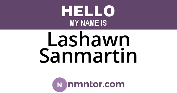 Lashawn Sanmartin