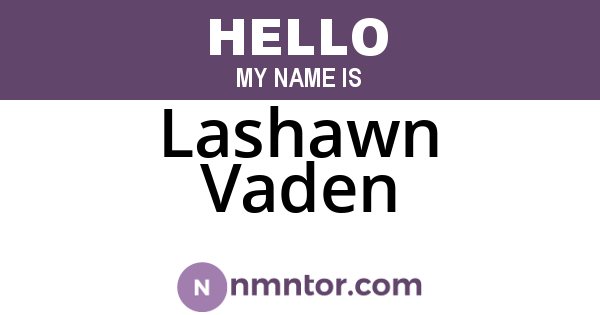Lashawn Vaden