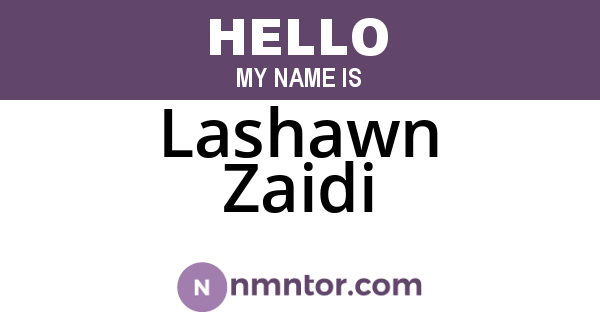 Lashawn Zaidi