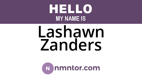 Lashawn Zanders