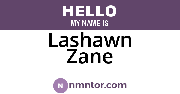 Lashawn Zane