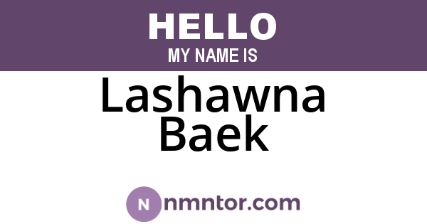 Lashawna Baek