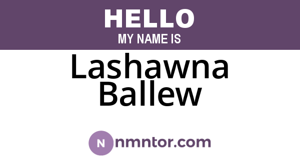 Lashawna Ballew