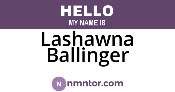 Lashawna Ballinger