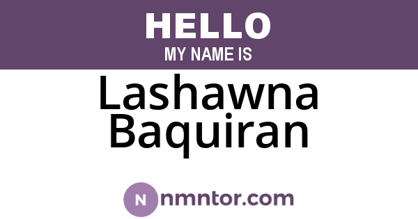 Lashawna Baquiran