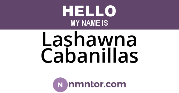 Lashawna Cabanillas