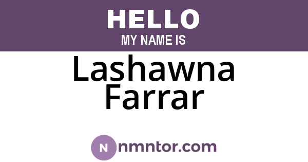 Lashawna Farrar