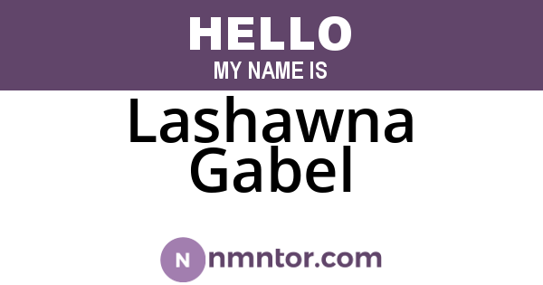 Lashawna Gabel