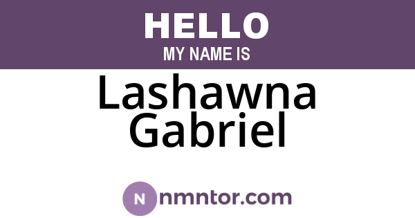 Lashawna Gabriel