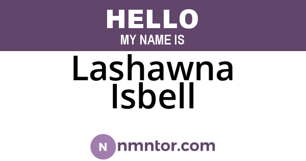 Lashawna Isbell