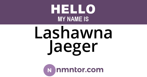 Lashawna Jaeger