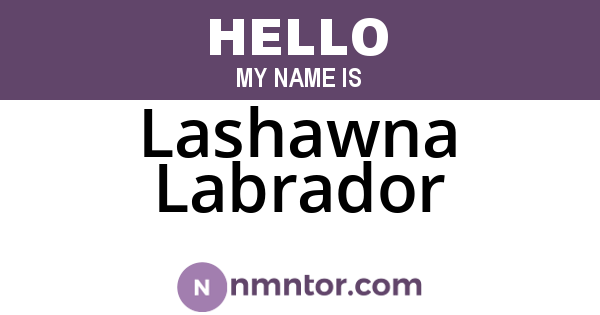 Lashawna Labrador