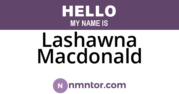 Lashawna Macdonald
