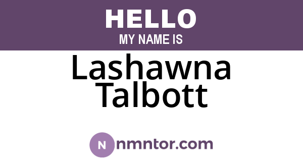 Lashawna Talbott
