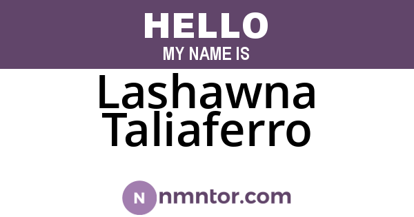 Lashawna Taliaferro