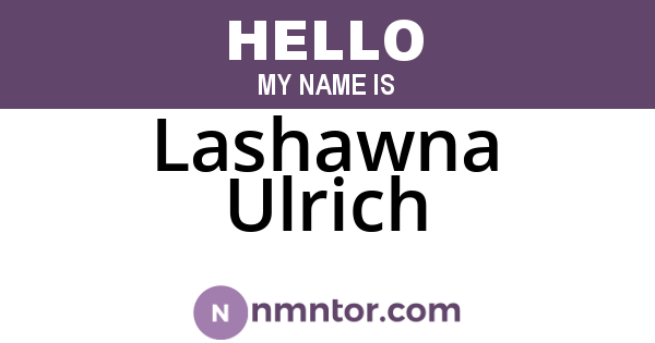 Lashawna Ulrich