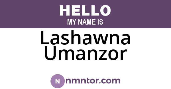 Lashawna Umanzor