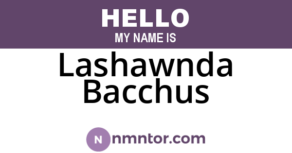 Lashawnda Bacchus