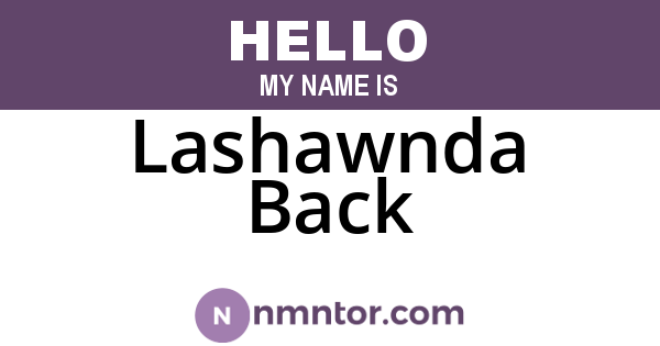 Lashawnda Back
