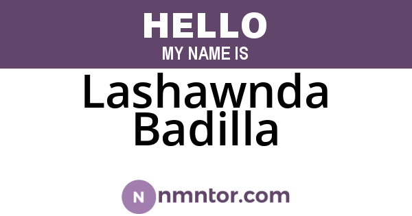 Lashawnda Badilla