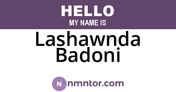 Lashawnda Badoni