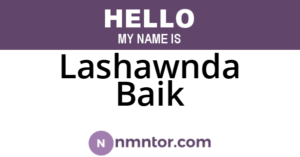 Lashawnda Baik