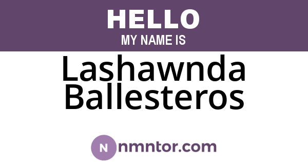 Lashawnda Ballesteros
