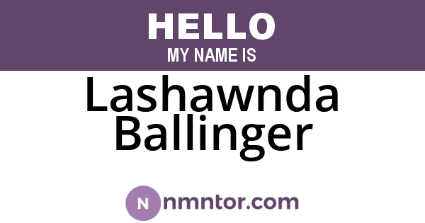Lashawnda Ballinger