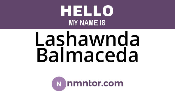 Lashawnda Balmaceda