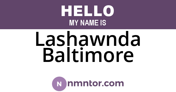 Lashawnda Baltimore