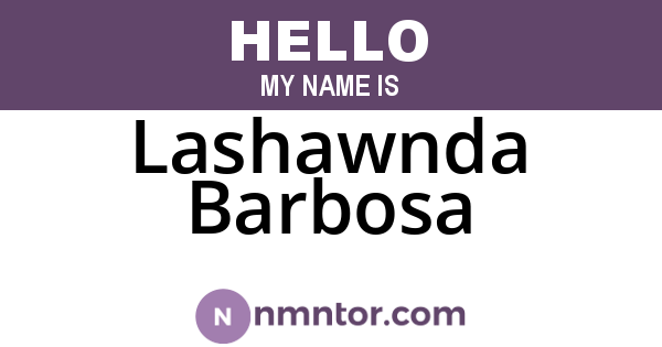 Lashawnda Barbosa