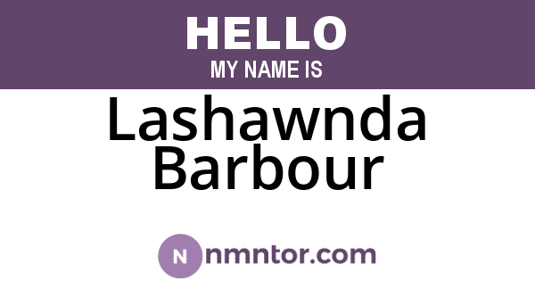 Lashawnda Barbour