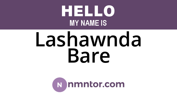 Lashawnda Bare