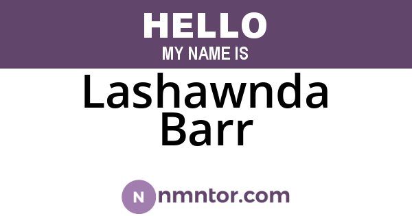 Lashawnda Barr