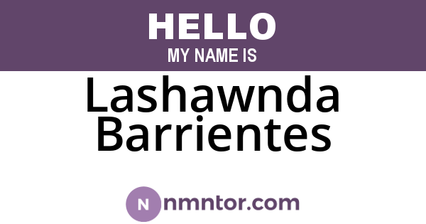 Lashawnda Barrientes