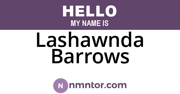 Lashawnda Barrows