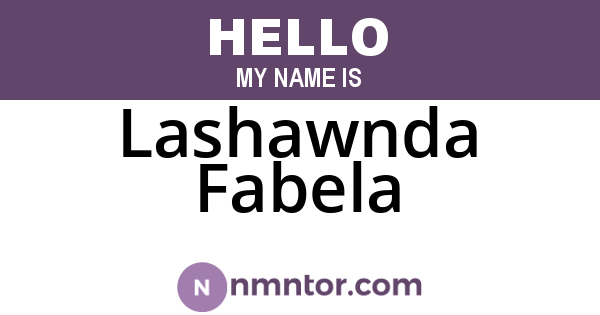 Lashawnda Fabela