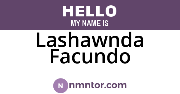 Lashawnda Facundo