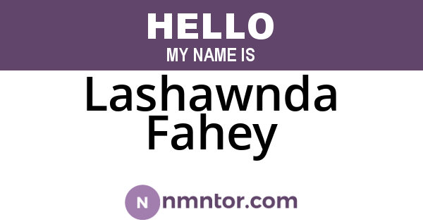 Lashawnda Fahey