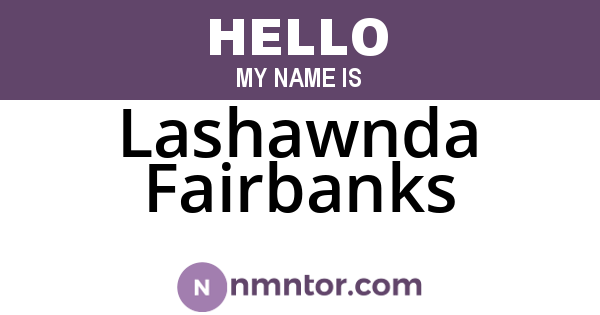 Lashawnda Fairbanks